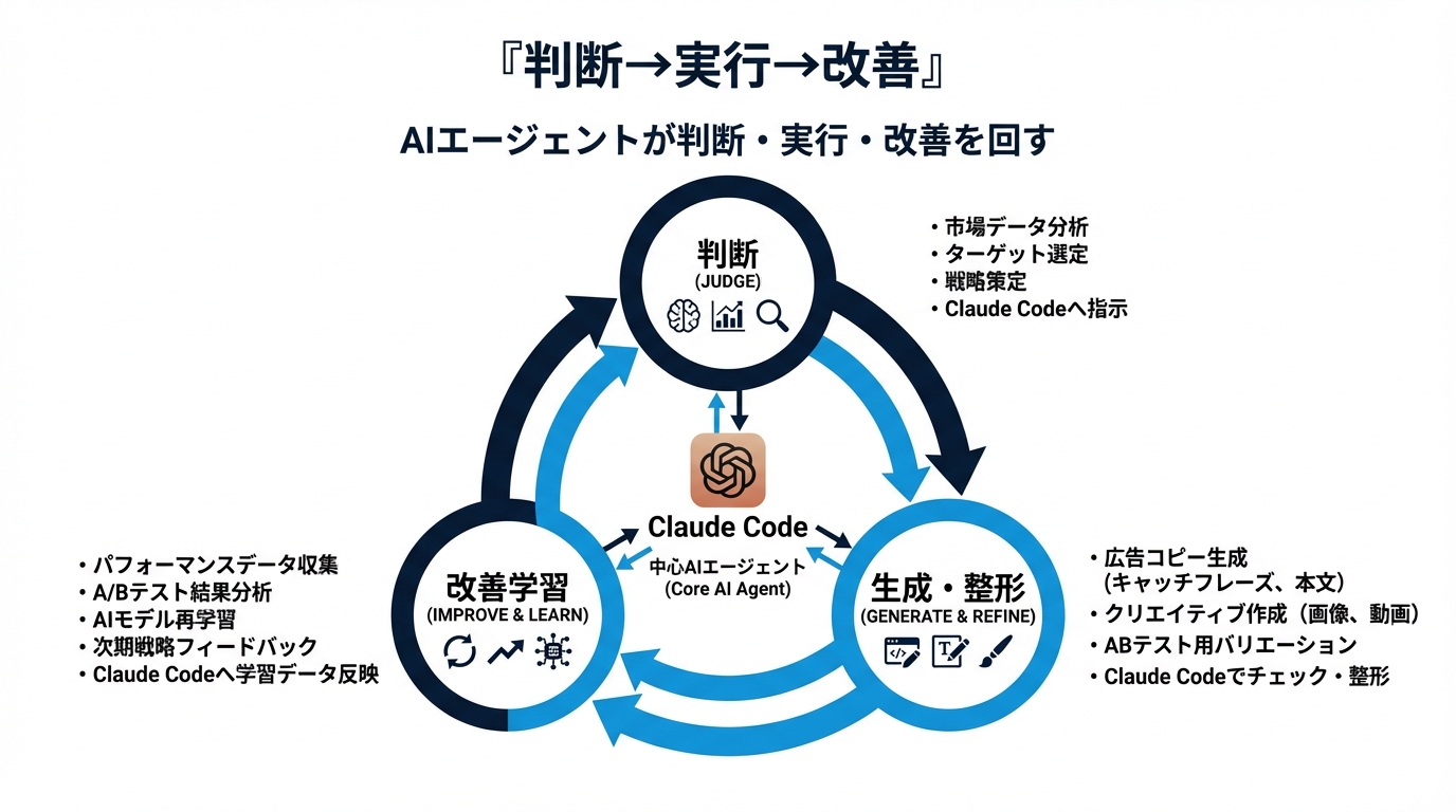 AIエージェントの判断と実行の流れ