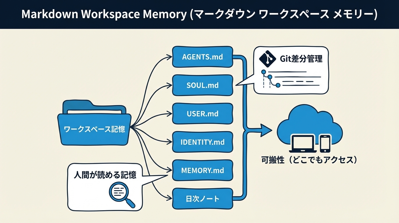memoryファイルとworkspace構造