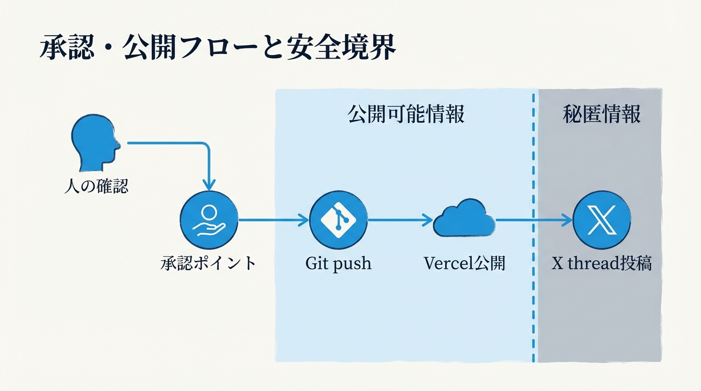 承認フローと公開ワークフロー
